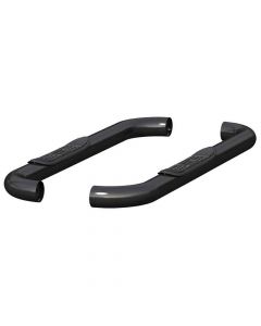 Select Ram Standard Cab Pickup Models 3 Inch Round Semi-Gloss Black Stainless Steel Side Bars