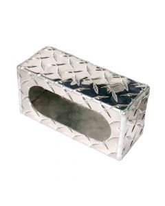 Aluminum Diamond Plate- Single Light Mounting Box for 6-1/2 inch Oval Lights
