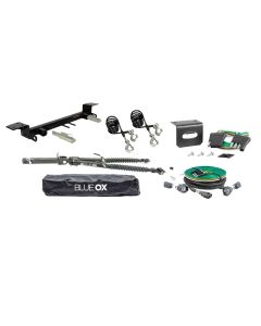 Blue Ox Alpha Tow Bar (8,500 lbs. cap.) & Baseplate Combo (With Light Harness) fits 2007-2018 Jeep Wrangler/Wrangler Unlimited (JK) (All Models W/ Standard Bumper) (No JL)