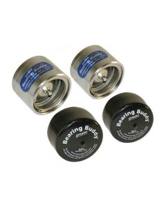 Bearing Buddy Chrome Bearing Protectors with Bras - Pair - 2.328" Diameter