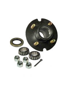 Hub Assembly For 2,200 lb Axle With 1-1/16" Straight Spindles - 4-Bolt on 4" Bolt Circle - With EZ Lube Dust Cap