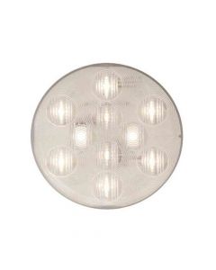 LED Sealed Clear Back-Up Light, Recess Mouunt, 4 Inch Round, Standard 2 pin Connection, 12 Volt