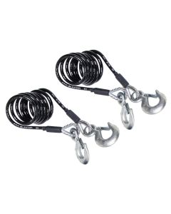 Blue Ox Coiled Safety Cables (Pair), 7 Feet Long, 15,000 lb. Capacity