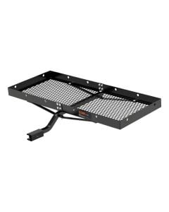 CARGO CARRIER - 1.25 INCH - FIXED SHANK 48" x 20" Black Steel Tray (1-1/4", 2" Adapter, 300 lbs.)