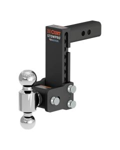 StowPro Adjustable USA-Made Ball Mount, 7" Drop, 2" Shank, Dual Ball