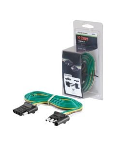 4-Way Flat Connector Plug & Socket with 72" Wires (Packaged)