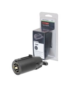 7-Way RV Blade Connector Plug (Trailer Side, Black Plastic, Packaged)