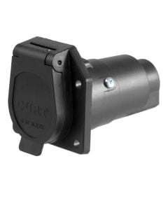 7-Way RV Blade Connector Socket (Vehicle Side, Black Plastic)