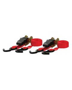 10' Red Cargo Straps with S-Hooks (500 lbs, 2-Pack)