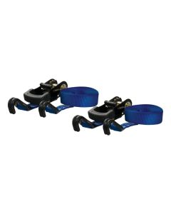 16' BLUE CARGO STRAPS WITH J-HOOKS 2-PACK
