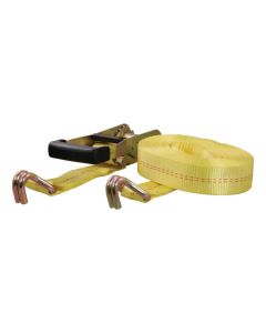 27' YELLOW CARGO STRAP WITH J-HOOKS 27' (3,333 lbs.)