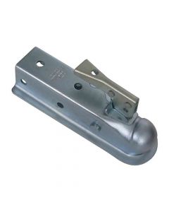 Ram Straight Tongue Coupler 3,500 lb. capacity 2 inch Ball Size, 2-1/2 inch Channel, Durable Zinc Finish 