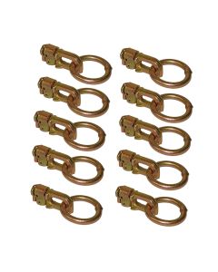  Double Stud O-Track Anchor Ring - 10 Pack