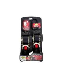 Retractable Tie-Down Straps - Pair - 1 Inch x 6 Feet