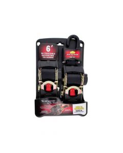 Pair of Retractable Ratcheting Tie-Down Straps