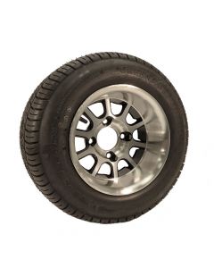 Golf Cart Aluminum 10 Spoke Wheel with 205/50-10 GreenSaver Plus G/T Tire