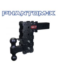 GEN-Y HITCH PHANTOM-X 2 Hollow Shank 7 Drop, 7,000 lbs. Tow Capacity, 700 lbs. Tongue Weight Hitch & GH-13051X Platinum Ball Mount