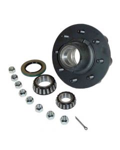 Trailer Hub Assembly 8 on 6-1/2" Bolt Circle, 3,500lb Capacity for 1-3/4" To 1-1/4" Tapered Spindle (H-1208-04-EZ) W/ EZ Lube Cap