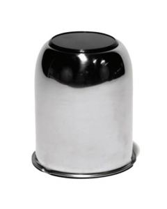 Stainless Steel Open Center Hub Cap for 4.25" Bore Wheel Rims - Chrome Button