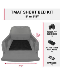 Tmat Truck Bed Organizer Slide Out Mat | Universal Fit for Short Beds 5'6