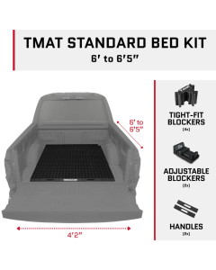 Tmat Truck Bed Organizer Slide Out Mat | Universal Fit for Standard Beds 6' to 6'5