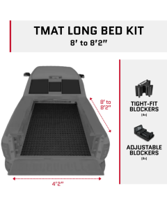 Tmat Truck Bed Organizer Slide Out Mat | Universal Fit for Long Beds 8' to 8'2