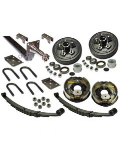 3,500 lb. Drop Axle Assembly with Electric Brakes & 5-Bolt on 4-1/2 Inch Hub/Drums - 88 Inch Hub Face