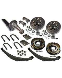 6,000 lb. Drop Axle Assembly with Electric Brakes & 6-Bolt on 5-1/2 Hub/Drums - 89-1/2 Inch Hub Face