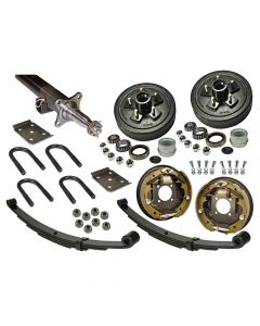 3,500 lb. Straight Axle Assembly with Hydraulic Brakes & 5-Bolt on 4-1/2 Hub/Drums - 86 Inch Hub Face