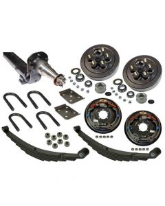 5,200 lb. Drop Axle Assembly with Hydraulic Brakes & 6-Bolt on 5-1/2 Hub/Drums - 89-1/2 Inch Hub Face