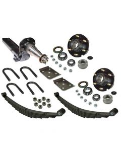 6,000 lb. Drop Axle Assembly with Brake Flanges & 6-Bolt on 5-1/2 Hubs - 89-1/2 Inch Hub Face