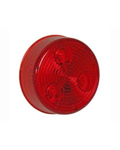 Red 2" LED Marker/Clearance Light, Grommet Mount, 12V