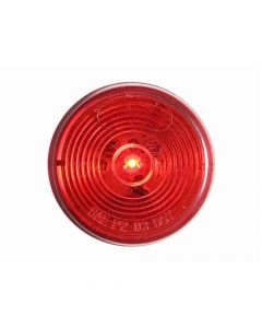 2" Red Round LED, Marker/Clearance Light, Grommet Mounted