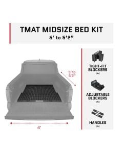 Tmat Truck Bed Organizer Slide Out Mat | Universal Fit for Short Beds 5' to 5'5"