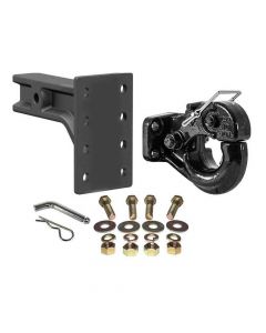 10 Ton Pintle Hook With Curt Adjustable Pintle Mount (2-1/2" Shank, 20,000 lbs., 7-1/4" High, 10-3/4" Long)