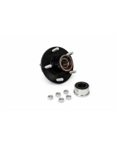TruRyde Pre-Greased 5 Bolt on 4.50" Idler Hub Kit, 2,500 lb. Axles, with Bearings, Lug Nuts & Dust Cap, Including 3 Inch Rigid Hitch Decal, PP-RVIK-2PG