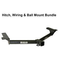 Rigid Hitch R3-0128 Hitch Bundle - Class III 2 Inch Receiver Trailer Hitch Includes Ball Mount and Custom Wiring Harness - fits 2009 Dodge Journey