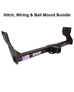 Rigid Hitch (R3-0477) Class III 2 Inch Receiver Trailer Hitch Bundle - Includes Ball Mount and Custom Wiring Harness fits 2015-2018 Ford Edge (Except Sport & Titanium Models)