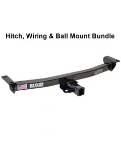 Rigid Hitch (R3-0480) Class IV 2 Inch Receiver Trailer Hitch Bundle - Includes Ball Mount and Custom Wiring Harness fits 2019-23 Ford Ranger