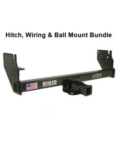 Rigid Hitch (R3-0512) Class III 2 Inch Receiver Trailer Hitch Bundle - Includes Ball Mount and Custom Wiring Harness fits 2005-2015 Toyota Tacoma Pickups (Except X-Runner)