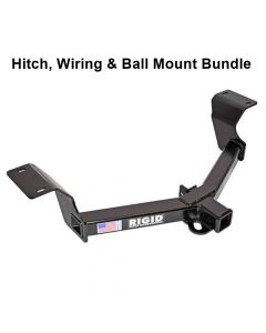 Rigid Hitch (R3-0520) Class III 2 Inch Receiver Trailer Hitch Bundle - Includes Ball Mount and Custom Wiring Harness fits 2017-2024 Honda CR-V