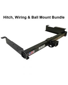 Rigid Hitch (R3-0861) Class III 2 Inch Receiver Trailer Hitch Bundle - Includes Ball Mount and Custom Wiring Harness fits 1996-24 Chevrolet Express & GMC Savana Van