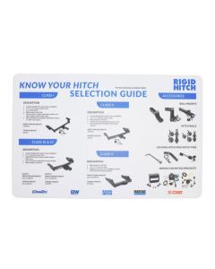 Rigid Hitch "Know Your Hitch" Counter Mat - 11" x 17" - Blue & White