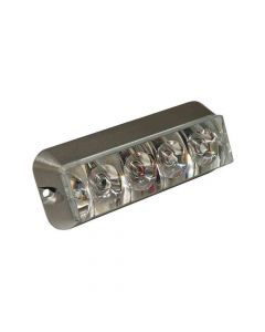 4 LED White Warning Strobe Light