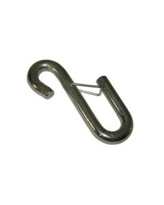 3/8 Inch Safety Chain S-Hook with Spring Latch - Zinc Plate