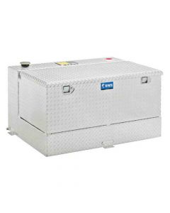 UWS 100 Gallon L-Shape Bright Aluminum Transfer Tank and Tool Box Combo