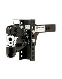 OneMount Pintle Hook and 2-5/16 Inch Ball Combo With Adjustable Shank - 13,000 lbs. Tow Capacity