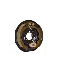 Electric Brake Backing Plate - 12" x 2" Self-Adjusting Assembly - Left Side (Drivers Side)