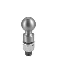  2-5/16" Hitch Ball with 1 Inch Lift, 25K Capacity, 1-1/4" x 2-5/8" Shank, Unfinished Raw Steel