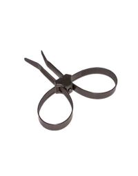Dual Clamp Releasable Cable Ties - 13" x 1/2" - 10-Pack, Black